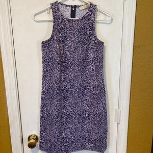 Michael Kors women's size XS dark lavender animal print super stretch tank dress